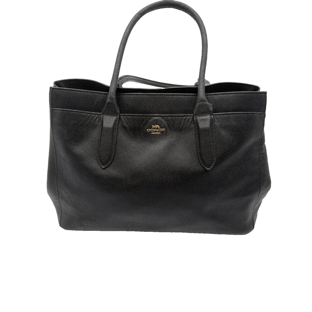 Authentic Coach 24218 Bailey Carryall in Saffiano Crossgrain Leather Black EUC